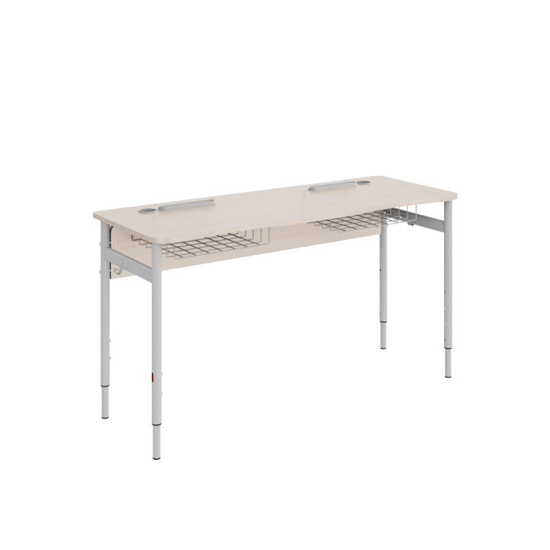 Стіл учнівський двомісний 1200 з полицею сіткою, пеналом та стаканом № 4-6 (7831) МЕБЛІ ТЕХНОСТИЛЬ